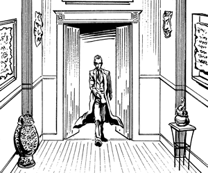 Illustration : Our hero enters the sanctum
